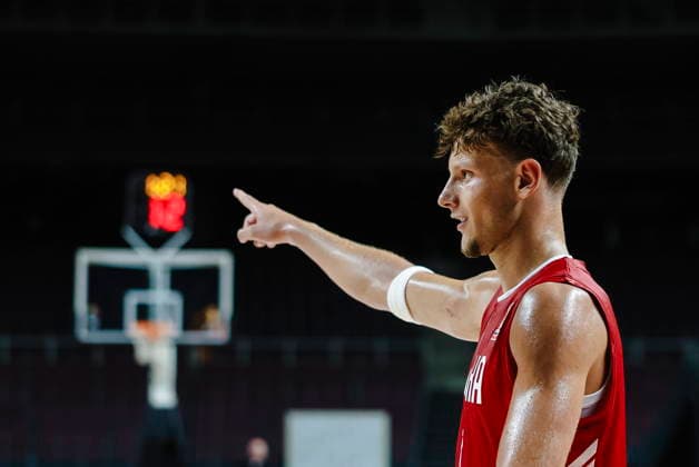 Ryga 27.08.2026 KOSZYKOWKA KOSZKADRA REPREZENTACJA POLSKI MECZ IZRAEL - POLSKA ELIMINACJE MISTRZOSTW SWIATA 2027 - - - MEN BASKETBALL POLISH national team, Nationalteam WORLD CUP SERIES QUALIFIERS GAME ISRAEL - POLAND NZ Igor Milicic junior , reakcja reaction gest gesture , FOT. WOJCIECH FIGURSKI 058SPORT.PL NEWSPIX.PL --- newspix.pl  FOT. WOJCIECH FIGURSKI 058SPOR