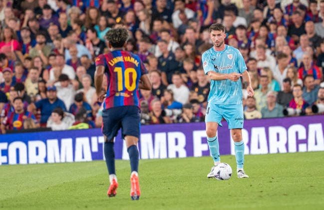 ESP LaLiga EA Sports FC Barcelona vs. Athletic Bilbao Aymeric Laporte of Athletic during the LaLiga EA Sports match between FC Barcelona and Athletic Bilbao played at Spotify Camp Nou Stadium in Barcelona on August 27, 2026, in Spain. Spanish Soccer Copyright: xAgenciaxLOFx
