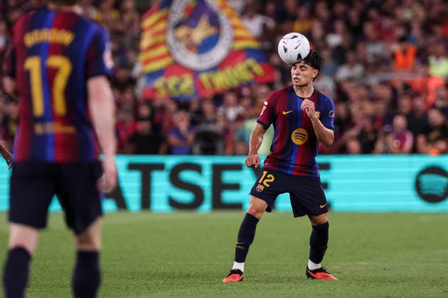 August 27, 2026, Barcelona, Barcelona, Spain: Xavi Espart of FC Barcelona, Barca in action during the Spanish league, LaLiga EA Sports, football match played between FC Barcelona and Athletic Club at Spotify Camp Nou stadium on August 27, 2026 in Barcelona, Spain. Barcelona Spain - ZUMAa181 20260827_zaa_a181_038 Copyright: xJavierxBorregox