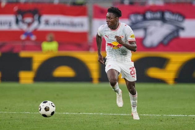 Salzburg, Austria, August 27, 2026; 2026–2027 UEFA Europa League Playoffs, Second Leg: FC Red Bull Salzburg vs. Mjällby AIF; Pictured: Edmund Baidoo, RB Red Bull Arena Copyright: xFotostandx xWassmuthx