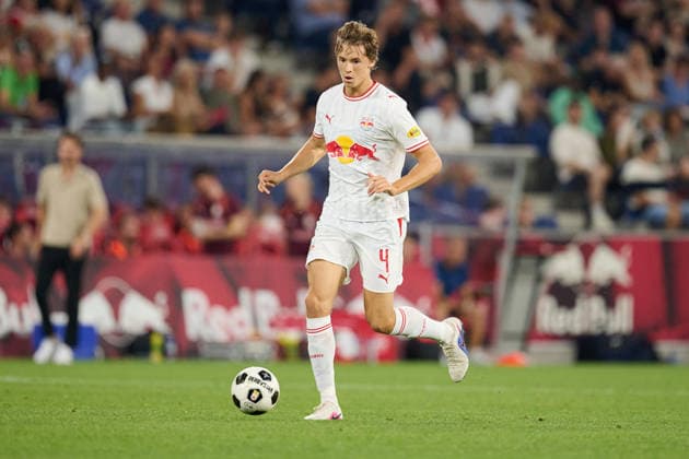 Salzburg, Austria, August 27, 2026 – 2026–2027 UEFA Europa League Playoffs, Second Leg: FC Red Bull Salzburg vs. Mjällby AIF. Pictured: John Mellberg at the RB Red Bull Arena Copyright: xFotostandx xWassmuthx