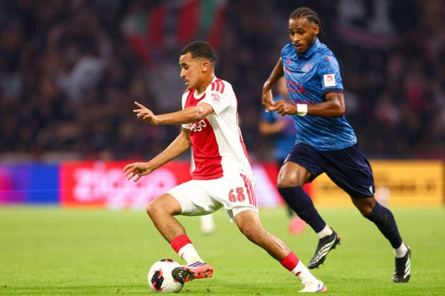 AMSTERDAM, NETHERLANDS - AUGUST 27: Abdellah Ouazane of Ajax during the UEFA Conference League match between Ajax and FC Sion at Johan Cruijff Arena on August 27, 2026 in Amsterdam, Netherlands.  Copyright: xMTB MBxMediax