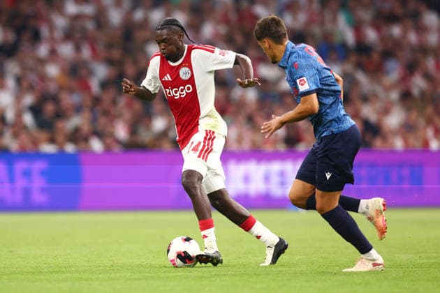 AMSTERDAM, NETHERLANDS - AUGUST 27: Jorthy Mokio of Ajax during the UEFA Conference League match between Ajax and FC Sion at Johan Cruijff Arena on August 27, 2026 in Amsterdam, Netherlands.  Copyright: xMTB MBxMediax