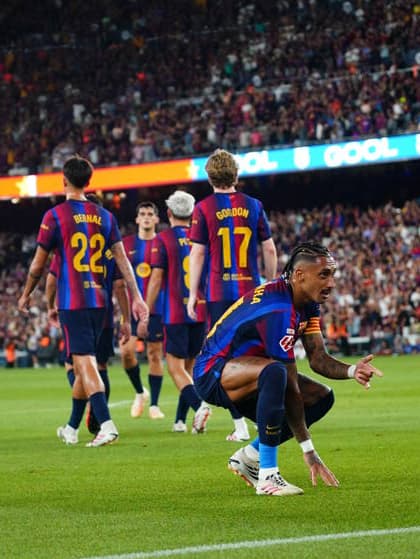 during the La Liga EA Sports match between FC Barcelona, Barca and Athletic Club de Bilbao played at Spotify Camp Nou Stadium on 27 Aug 2026 in Barcelona, Spain. (Photo by Bagu Blanco PRESSINPHOTO) Copyright: xBaguxBlancox xPRESSINPHOTOx