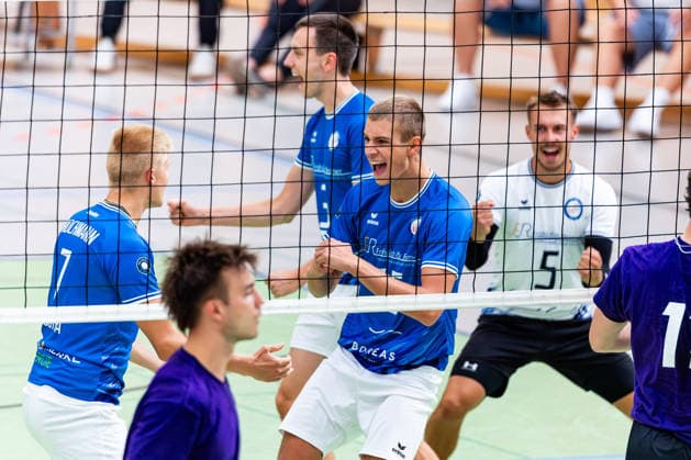 August 27, 2026, GER, Volleyball, Men, Season 26–27, 2nd Division South vs. 1st Division, Exhibition Match, Blue Volleys Gotha vs. Cerebricks Volley Goats Mitteldeutschland, Hannes Krausse, Blue Volleys Gotha, 4 99867 Gotha, Ernesti Sports Complex, Thuringia, Germany