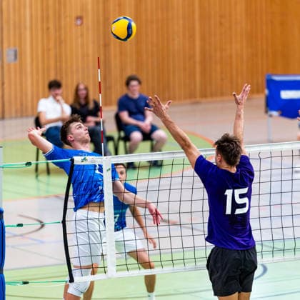 August 27, 2026, GER, Volleyball, Men, Season 26–27, 2nd Division South vs. 1st Division, Exhibition Match, Blue Volleys Gotha vs. Cerebricks Volley Goats Mitteldeutschland, Ben Bierwisch, Blue Volleys Gotha, 13 99867 Gotha, Ernesti Sports Complex, Thuringia, Germany