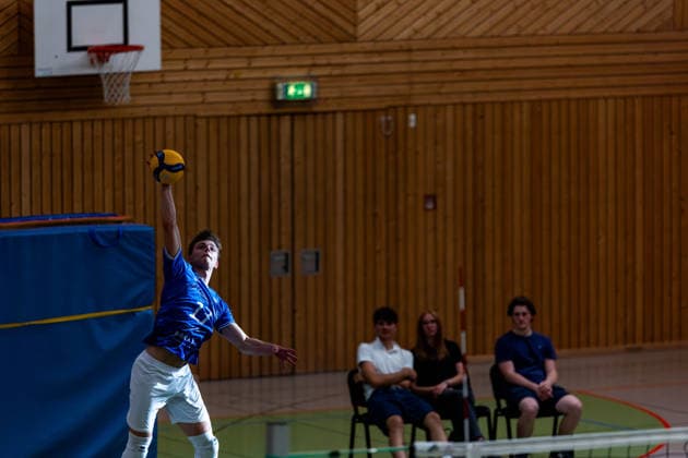 August 27, 2026, GER, Volleyball, Men, Season 26–27, 2nd Division South vs. 1st Division, Exhibition Match, Blue Volleys Gotha vs. Cerebricks Volley Goats Mitteldeutschland, Ben Bierwisch, Blue Volleys Gotha, 13 99867 Gotha, Ernesti Sports Complex, Thuringia, Germany