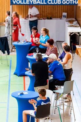 August 27, 2026, GER, Volleyball, Men, Season 26–27, 2nd Division South vs. 1st Division, Exhibition Match, Blue Volleys Gotha vs. Cerebricks Volley Goats Mitteldeutschland, Gabi Fischer, Blue Volleys Gotha 99867, Gotha Sports Hall, Ernesti Sports Complex, Thuringia, Germany