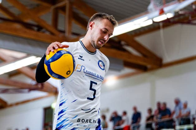 August 27, 2026, GER, Volleyball, Men, Season 26–27, 2nd Division South vs. 1st Division, Exhibition Match, Blue Volleys Gotha vs. Cerebricks Volley Goats Mitteldeutschland, Coach Len Spankowski, Blue Volleys Gotha, 5 99867 Gotha, Ernesti Sports Complex, Thuringia, Germany