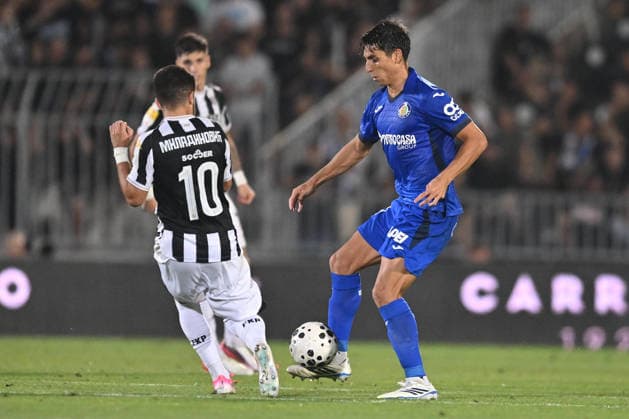 PARTIZAN vs GETAFE RAMON TERRATS vs IGOR MILADINOVIC football Partizan vs Gefafe UEFA Conference League qualifications match at Partizan stadium, Belgrade 27.08.2026 Foto: FOOTBALL, UEFA CONFERENCE LEAGUE QUALIFICATIONS, PARTIZAN, GETAFE Belgrade Partizan stadium Serbia Copyright: xMarkoxMetlas xMNxPressx