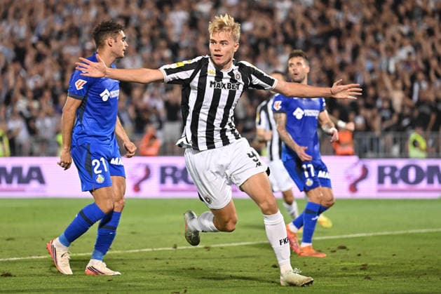 PARTIZAN vs GETAFE ERIK KOJZEK football Partizan vs Gefafe UEFA Conference League qualifications match at Partizan stadium, Belgrade 27.08.2026 Foto: FOOTBALL, UEFA CONFERENCE LEAGUE QUALIFICATIONS, PARTIZAN, GETAFE Belgrade Partizan stadium Serbia Copyright: xMarkoxMetlas xMNxPressx