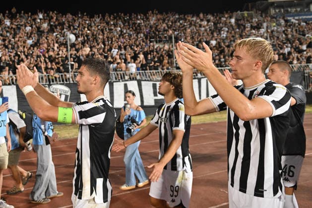 PARTIZAN vs GETAFE NIKOLA SIMIC . BOGDAN KOSTIC, ERIK KOJZEK football Partizan vs Gefafe UEFA Conference League qualifications match at Partizan stadium, Belgrade 27.08.2026 Foto: FOOTBALL, UEFA CONFERENCE LEAGUE QUALIFICATIONS, PARTIZAN, GETAFE Belgrade Partizan stadium Serbia Copyright: xMarkoxMetlas xMNxPressx