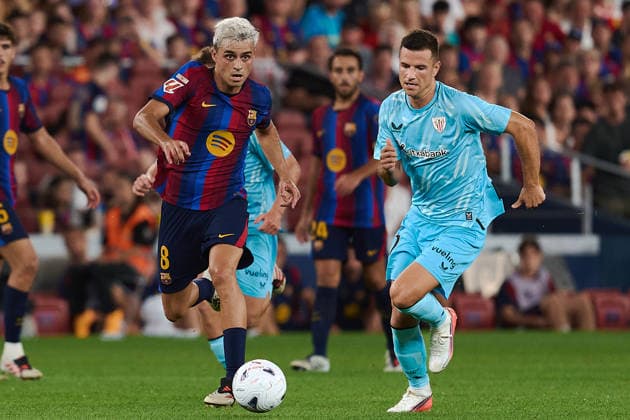 ESP LaLiga EA Sports FC Barcelona vs. Athletic Bilbao: Pedri of FC Barcelona during the LaLiga EA Sports match between FC Barcelona and Athletic Bilbao, played at Spotify Camp Nou Stadium in Barcelona on August 27, 2026, in Spain. Spanish Soccer Copyright: xAgenciaxLOFx