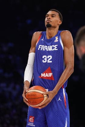 BASKET : France vs SlovÃ nie - Eliminatoires de la Coupe du Monde FIBA 2027 - 27 08 2026 Victor Wembanyama Equipe de France France SlovÃ nie Basket Premiere journÃ e de la deuxieme phase des Ã liminatoires de la Coupe du Monde FIBA 2027.  Copyright: xx