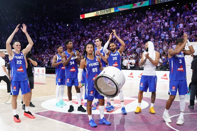 BASKET : France vs SlovÃ nie - Eliminatoires de la Coupe du Monde FIBA 2027 - 27 08 2026 Matthew Srazel Equipe de France France SlovÃ nie Basket Premiere journÃ e de la deuxieme phase des Ã liminatoires de la Coupe du Monde FIBA 2027.  Copyright: xx
