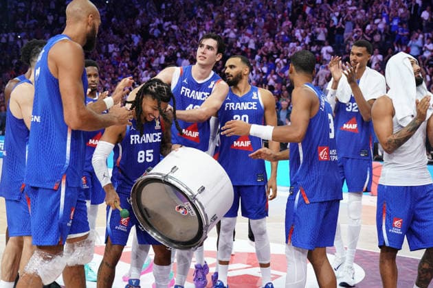 BASKET : France vs SlovÃ nie - Eliminatoires de la Coupe du Monde FIBA 2027 - 27 08 2026 Matthew Srazel Equipe de France France SlovÃ nie Basket Premiere journÃ e de la deuxieme phase des Ã liminatoires de la Coupe du Monde FIBA 2027.  Copyright: xx