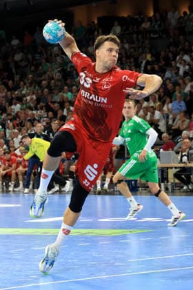 August 27, 2026, GER Germany, Handball, 1st Bundesliga, August 27, 2026, 2026–2027 season, Berlin, Fuechse Berlin vs. Melsungen, Mijajlo Marsenic (Fuechse Berlin) 93, Matthes Langhoff (Fuechse Berlin) 25, Aaron Mensing (MT Melsungen) 33, Max Schmeling Hall, Berlin, Germany Copyright: xNordphotox xEnglerx