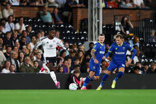 LONDON, ENGLAND, AUGUST 27: Ryan Sessgnon during the Carabao Cup, English League Cup 2nd round match between Fulham and AFC Wimbledon at Craven Cottage in London, England. (Photo by Alex Ferrelly Sports Press Photo) Copyright: xAlexxFerrelly SportsxPressxPhotox Sportspressphoto_SPR217402