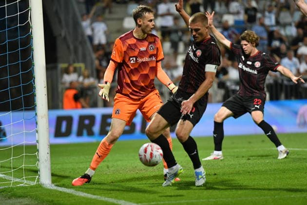 Rijeka, Croatia, 270826. Rujevica Stadium. Goalkeeper Elias Olafsson at the return match of the UEFA Conference League play-off, Rijeka - Midtjylland. Foto: Damir Skomrlj CROPIX Hrvatska Copyright: xxDamirxSkomrljx xCROPIXx rijeka_midtjylland10-270826