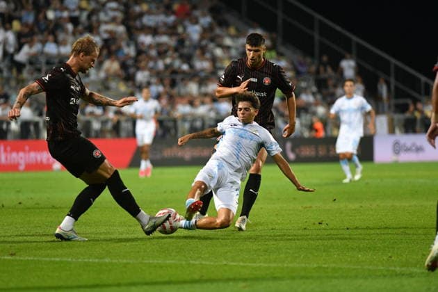 Rijeka, Croatia, 270826. Rujevica Stadium. Samuele Vignato at the return match of the UEFA Conference League play-off, Rijeka - Midtjylland. Foto: Damir Skomrlj CROPIX Hrvatska Copyright: xxDamirxSkomrljx xCROPIXx rijeka_midtjylland13-270826
