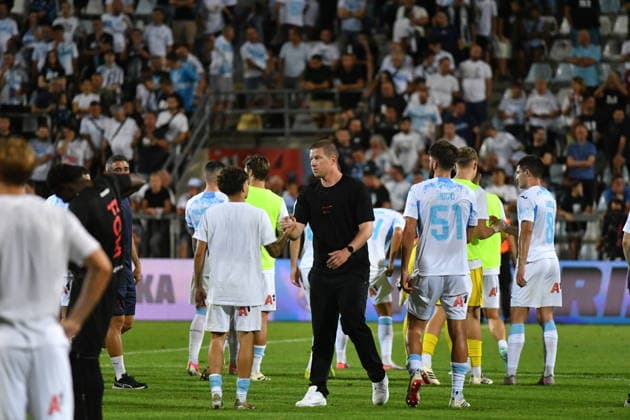 Rijeka, Croatia, 270826. Rujevica Stadium. The end of the return match of the UEFA Conference League play-off, Rijeka - Midtjylland. Foto: Damir Skomrlj CROPIX Hrvatska Copyright: xxDamirxSkomrljx xCROPIXx rijeka_midtjylland14-270826