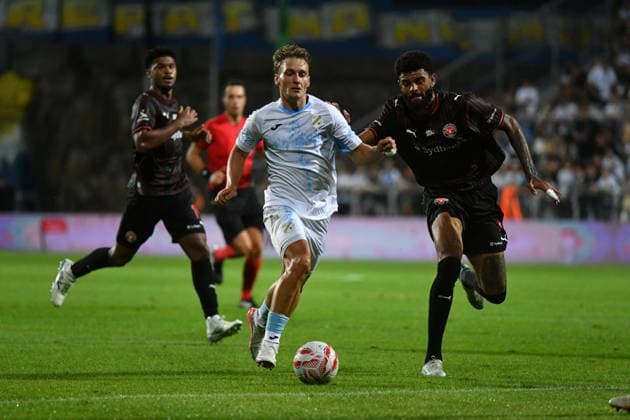 Rijeka, Croatia, 270826. Rujevica Stadium. Toni Fruk at the return match of the UEFA Conference League play-off, Rijeka - Midtjylland. Foto: Damir Skomrlj CROPIX Hrvatska Copyright: xxDamirxSkomrljx xCROPIXx rijeka_midtjylland22-270826