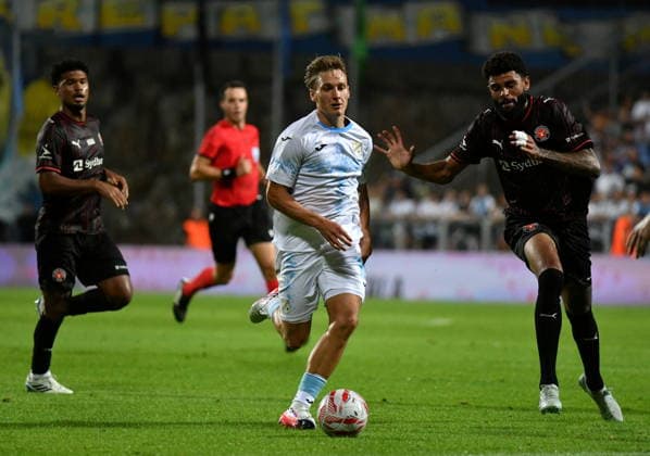 Rijeka, Croatia, 270826. Rujevica Stadium. Toni Fruk at the return match of the UEFA Conference League play-off, Rijeka - Midtjylland. Foto: Damir Skomrlj CROPIX Hrvatska Copyright: xxDamirxSkomrljx xCROPIXx rijeka_midtjylland24-270826