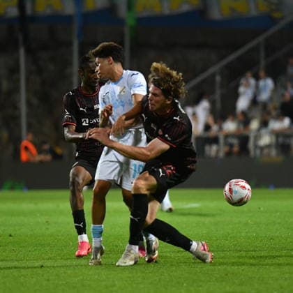 Rijeka, Croatia, 270826. Rujevica Stadium. Samuele Vignato at the return match of the UEFA Conference League play-off, Rijeka - Midtjylland. Foto: Damir Skomrlj CROPIX Hrvatska Copyright: xxDamirxSkomrljx xCROPIXx rijeka_midtjylland25-270826