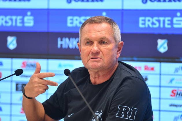 Rijeka, Croatia, 270826. Rujevica Stadium. Rijeka coach Matjaz Kek at the press conference, PK, Pressekonferenz after at the return match of the UEFA Conference League play-off, Rijeka - Midtjylland. Foto: Damir Skomrlj CROPIX Hrvatska Copyright: xxDamirxSkomrljx xCROPIXx rijeka_midtjylland36-270826