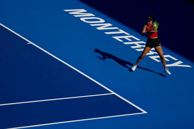 August 27, 2026, Monterrey, Nuevo Leon, Mexico: Ann Li (USA) in action against Alycia Parks (USA) during the GNP Seguros WTA, Tennis Damen 500 Open at Club Sonoma in Monterrey, Nuevo Leon. Li won 2:6, 3:6. Monterrey Mexico - ZUMAo125 20260827_zip_o125_009 Copyright: xAntonioxOjedax