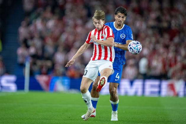 Pascal Struijk of Brighton & Hove Albion UEFA Conference League Play-off Second Leg match: Brighton & Hove Albion and Tromso IL at BRIGHTON, ENGLAND - AUGUST 27, 2026 Copyright: xSebastianxFrejx
