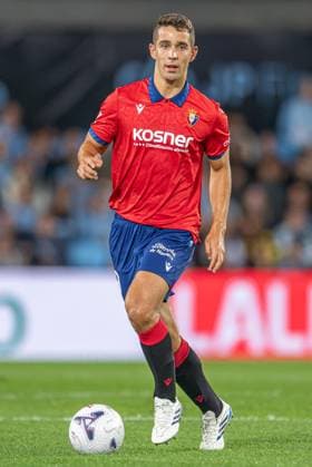 ESP RC Celta vs. CA Osasuna LaLiga EA Sports Asier Osambela in action during the LaLiga EA Sports match between RC Celta and CA Osasuna on August 27, 2026, played at ABANCA Balaidos Stadium, Spain Copyright: xLuisxLorenzox