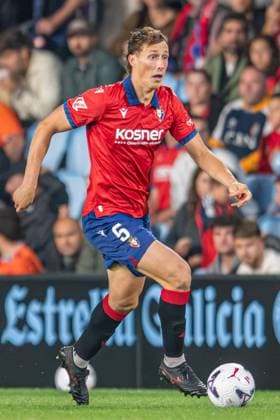 ESP RC Celta vs. CA Osasuna LaLiga EA Sports: Jorge Herrando in action during the LaLiga EA Sports match between RC Celta and CA Osasuna on August 27, 2026, played at ABANCA Balaidos Stadium in Spain Copyright: xLuisxLorenzox