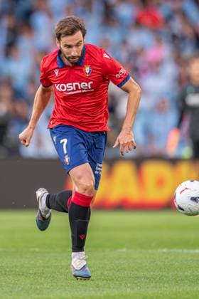 ESP RC Celta vs. CA Osasuna LaLiga EA Sports Jon Moncayola in action during the LaLiga EA Sports match between RC Celta and CA Osasuna on August 27, 2026, played at ABANCA Balaidos Stadium, Spain Copyright: xLuisxLorenzox