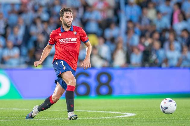ESP RC Celta vs. CA Osasuna LaLiga EA Sports Jon Moncayola in action during the LaLiga EA Sports match between RC Celta and CA Osasuna on August 27, 2026, played at ABANCA Balaidos Stadium, Spain Copyright: xLuisxLorenzox