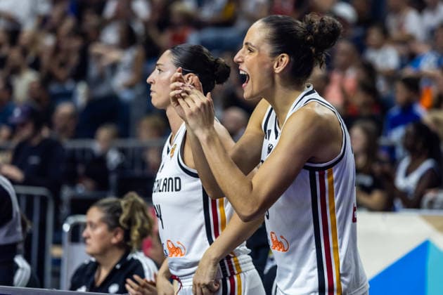 August 27, 2026, GER, Exhibition Game, 2026 FIBA Women’s Basketball World Cup, Cologne, Germany vs. Turkey, Clara Bielefeld, Germany, 25, applauded, Cologne, LANXESS Arena, North Rhine-Westphalia, Germany
