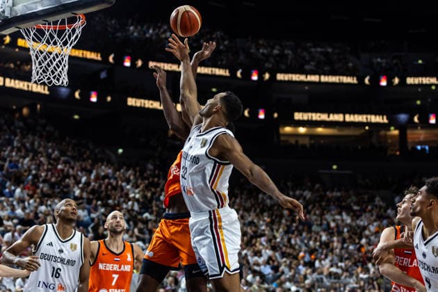 August 27, 2026, GER, FIBA 2027 Basketball World Cup, European Qualifiers, Cologne, Germany vs. Turkey, Johannes Thiemann (Germany), 32, Cologne, LANXESS Arena, North Rhine-Westphalia, Germany