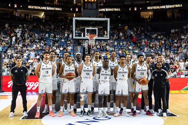 August 27, 2026, GER, FIBA 2027 Basketball World Cup, European Qualifiers, Cologne, Germany, Turkey, Team Photo, Team Germany, Cologne, LANXESS Arena, North Rhine-Westphalia, Germany