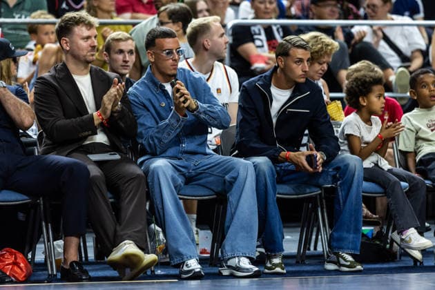 August 27, 2026, GER, FIBA 2027 Basketball World Cup, European Qualifiers Cologne, Germany vs. Turkey; Said El Mala, soccer player for 1. FC Köln, visiting the DBB in Cologne at the LANXESS Arena, North Rhine-Westphalia, Germany