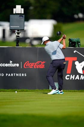 August 27, 2026, Atlanta, Georgia, USA: Matt Fitzpatrick (England) hits his tee shot on the 16th hole during the first round at East Lake Golf Club. PGA, Golf Herren Tour TOUR Championship  - ZUMAd212 20260827_zsp_d212_032 Copyright: xRichardxDolex