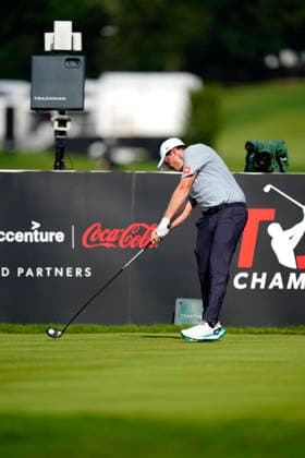 August 27, 2026, Atlanta, Georgia, USA: Matt Fitzpatrick (England) hits his tee shot on the 16th hole during the first round at East Lake Golf Club. PGA, Golf Herren Tour TOUR Championship  - ZUMAd212 20260827_zsp_d212_037 Copyright: xRichardxDolex