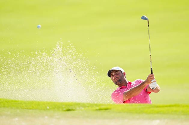 August 27, 2026, Atlanta, Georgia, USA: Scottie Scheffler (USA) hits a bunker shot at the 18th green during the first round at East Lake Golf Club. PGA, Golf Herren Tour TOUR Championship  - ZUMAd212 20260827_zsp_d212_053 Copyright: xRichardxDolex