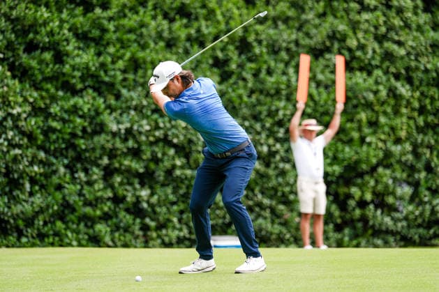 August 27, 2026, Atlanta, Georgia, USA: Min Woo Lee (AUS) tees off the 12th hole during the first round of the 2026 TOUR Championship at East Lake Golf Club. PGA, Golf Herren 2026: TOUR Championship - Round 1  - ZUMAw109 20260827_fap_w109_012 Copyright: xDebbyxWongx