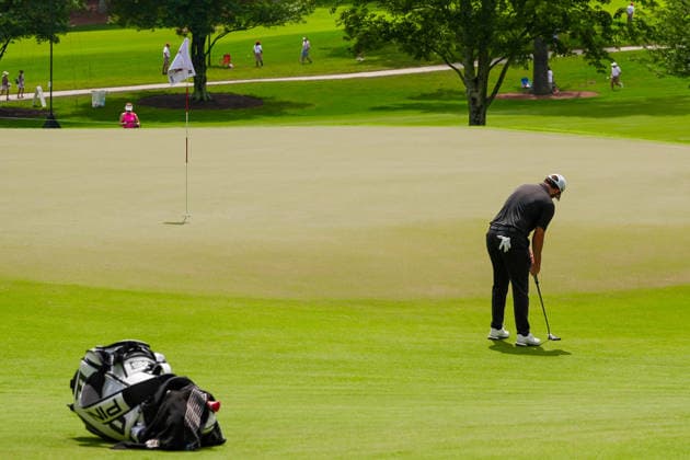 August 27, 2026, Atlanta, Georgia, USA: Patrick Cantlay (USA) putts the 11th green during the first round of the 2026 TOUR Championship at East Lake Golf Club. PGA, Golf Herren 2026: TOUR Championship - Round 1  - ZUMAw109 20260827_fap_w109_046 Copyright: xDebbyxWongx