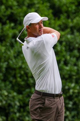 August 27, 2026, Atlanta, Georgia, USA: Adam Scott (AUS) tees off the 12th hole during the first round of the 2026 TOUR Championship at East Lake Golf Club. Atlanta USA - ZUMAw109 20260827_fap_w109_039 Copyright: xDebbyxWongx