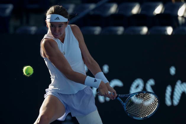 August 27, 2026, Monterrey, Nuevo Leon, Mexico: Nikola Bartunkova (CZE) in action against Darja Vidmanova (CZE) during the GNP Seguros WTA, Tennis Damen 500 Open at Club Sonoma in Monterrey, Nuevo Leon. Monterrey Mexico - ZUMAo125 20260827_zip_o125_013 Copyright: xAntonioxOjedax