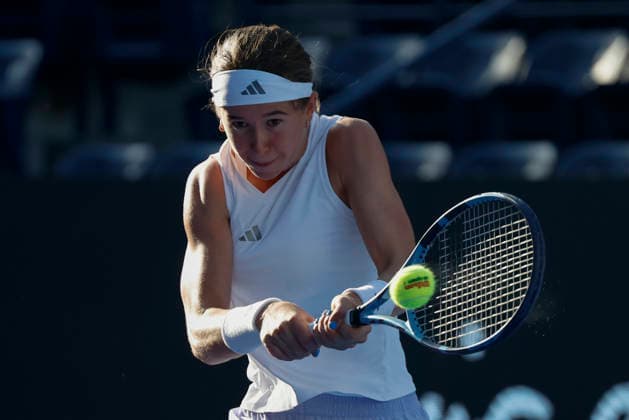 August 27, 2026, Monterrey, Nuevo Leon, Mexico: Nikola Bartunkova (CZE) in action against Darja Vidmanova (CZE) during the GNP Seguros WTA, Tennis Damen 500 Open at Club Sonoma in Monterrey, Nuevo Leon. Monterrey Mexico - ZUMAo125 20260827_zip_o125_014 Copyright: xAntonioxOjedax