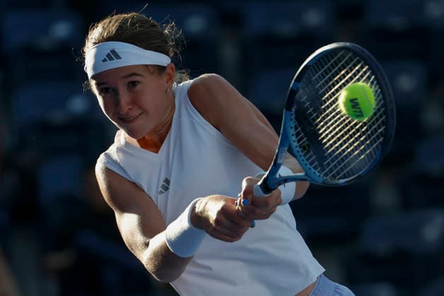 August 27, 2026, Monterrey, Nuevo Leon, Mexico: Nikola Bartunkova (CZE) in action against Darja Vidmanova (CZE) during the GNP Seguros WTA, Tennis Damen 500 Open at Club Sonoma in Monterrey, Nuevo Leon. Monterrey Mexico - ZUMAo125 20260827_zip_o125_016 Copyright: xAntonioxOjedax