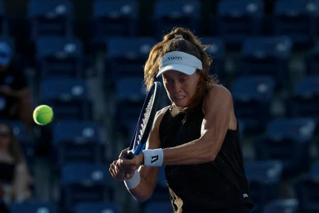 August 27, 2026, Monterrey, Nuevo Leon, Mexico: Darja Vidmanova (CZE) in action against Nikola Bartunkova (CZE) during the GNP Seguros WTA, Tennis Damen 500 Open at Club Sonoma in Monterrey, Nuevo Leon. Monterrey Mexico - ZUMAo125 20260827_zip_o125_018 Copyright: xAntonioxOjedax