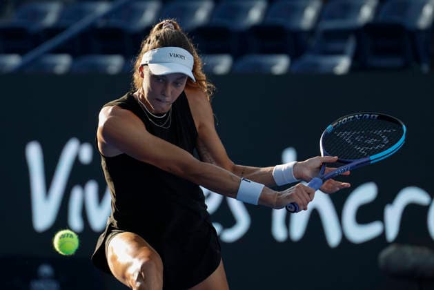 August 27, 2026, Monterrey, Nuevo Leon, Mexico: Darja Vidmanova (CZE) in action against Nikola Bartunkova (CZE) during the GNP Seguros WTA, Tennis Damen 500 Open at Club Sonoma in Monterrey, Nuevo Leon. Tenis 2026: WTA 500 Monterrey: Vidmanova Vs Bartunkova  - ZUMAo125 20260827_zip_o125_020 Copyright: xAntonioxOjedax